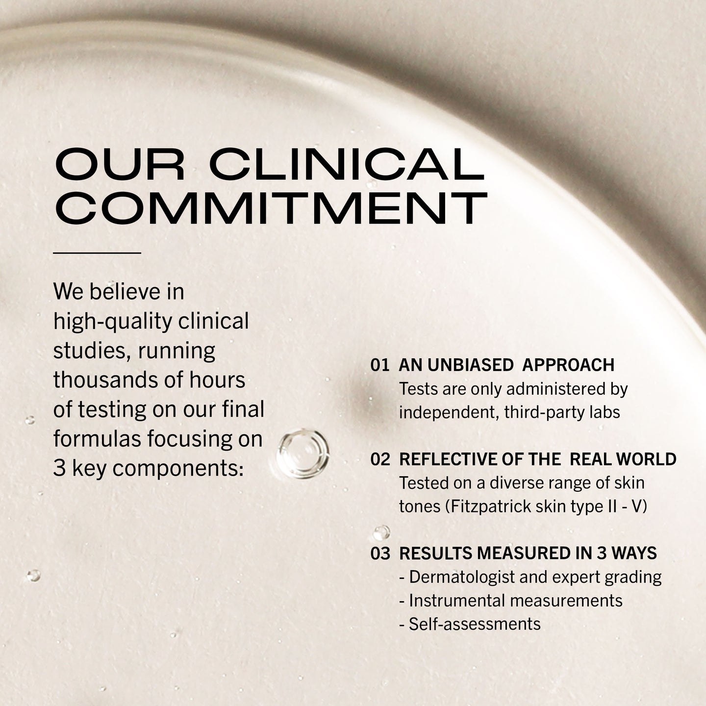 MATTER OF FACT SKINCARE 3 Key Components Clinical Commitment