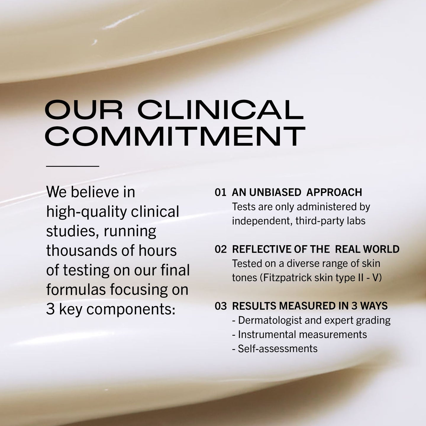 MATTER OF FACT SKINCARE 3 Key Components Clinical Commitment