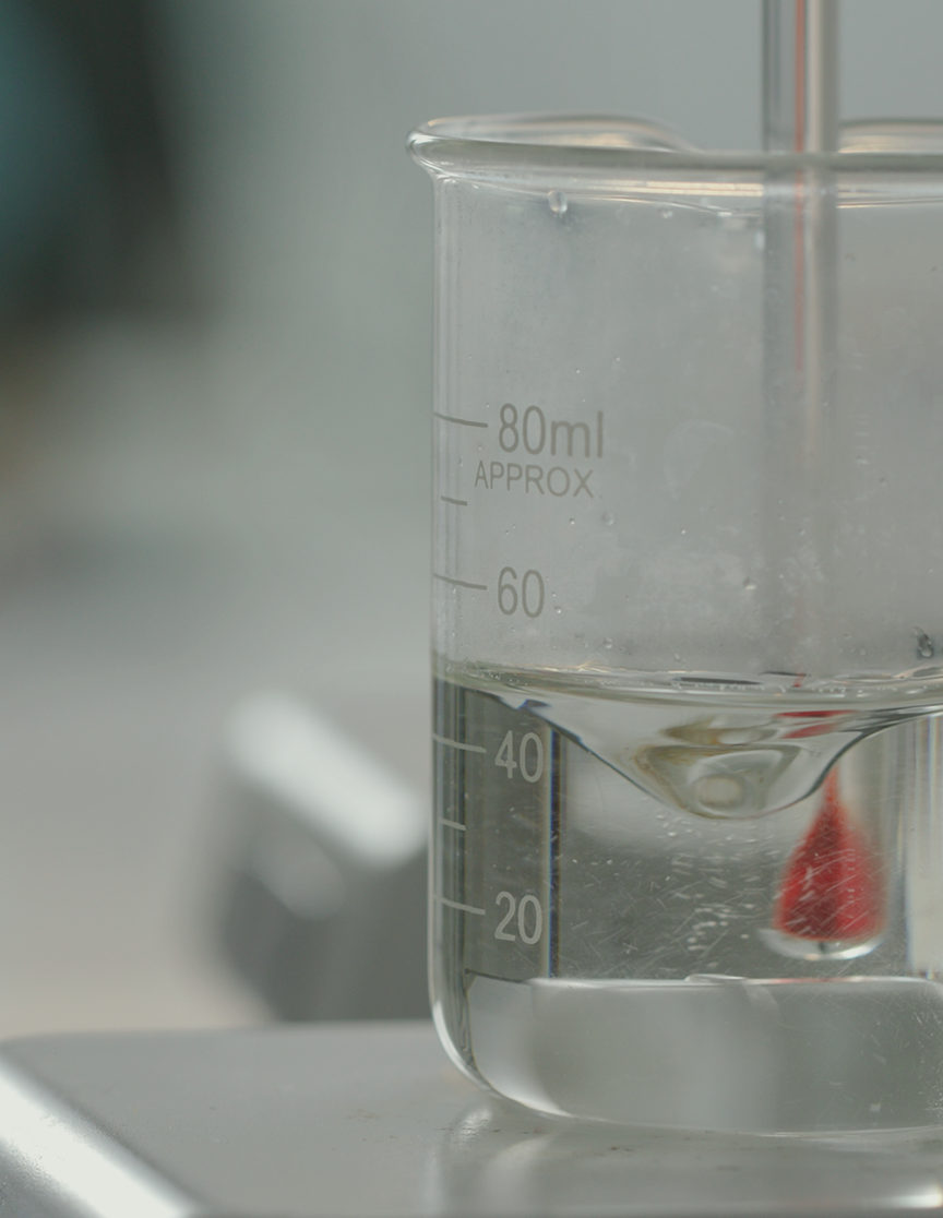 Image of liquid in lab instruments